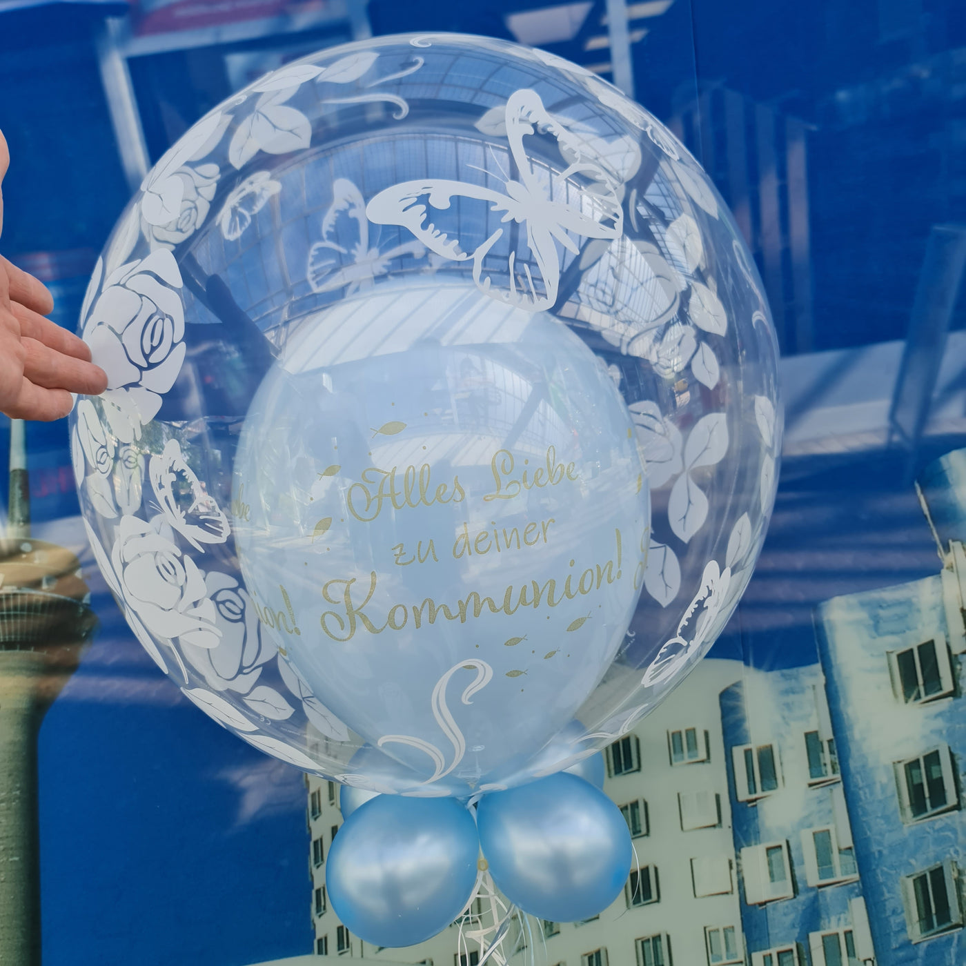 Ballon im Ballon heliumgefüllt