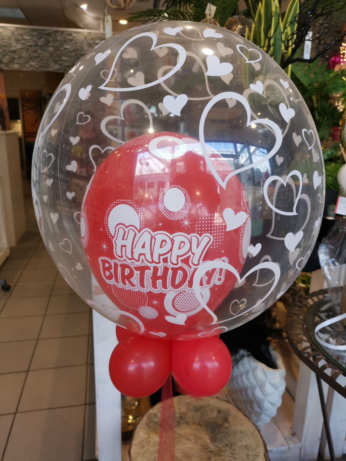 Ballon im Ballon heliumgefüllt